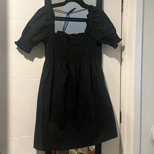 Hill House Athen Nap Dress in black poplin